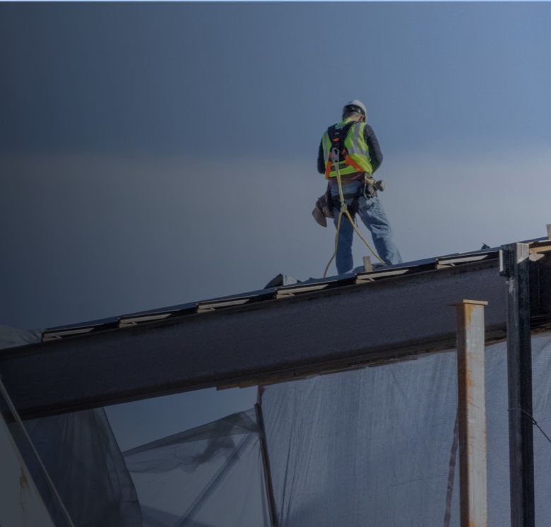 worker on roof