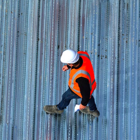 worker on roof